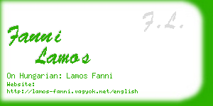 fanni lamos business card